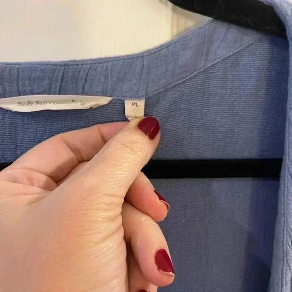 Soft Surroundings gauzy lightweight cover up cardigan PL - Picture 6 of 9